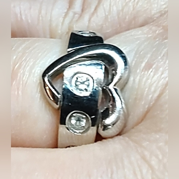 Vintage Size 7.5 Stainless Steel Heart Ring - Picture 3 of 5